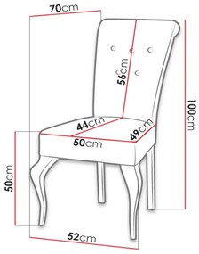 Jedálenská stolička CHAIR S63,52x100x70, biela