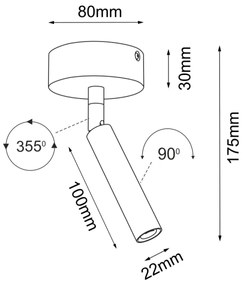 Brosline 2281 - Bodové svietidlo POINT 1xG9/2,5W/230V čierne