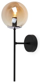 Nástenné svietidlo Paris, 1x medové sklenené tienidlo, B/CH