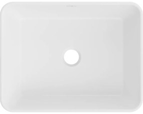 Mexen Catia, umývadlo na dosku 48x37x14 cm, biela lesklá-zlatý vzor, 21314817