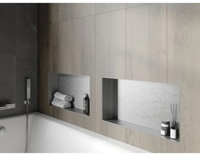 Mexen X-Wall-NR, polička na zapustenie pod obklad bez goliera 60 x 30 cm, oceľová, 1911603010