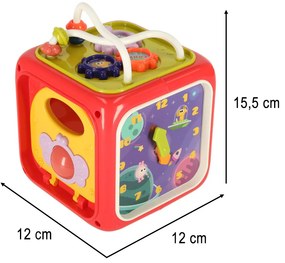 KIK Vzdelávacia senzorická kocka 6v1 Montessori triedič