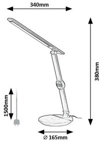 Rabalux 74198 smart stolná LED lampa Isak, čierna