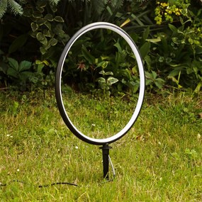 Exteriérové solárne zapichovacie svietidlo Rings, 2x LED 1,5w, čierna
