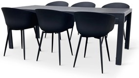 Noela Záhradný jedálenský set Viking XL 190cm + 6x stolička Rikke
