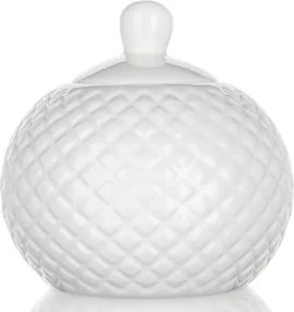 Cukornička Diamond Line, biela s reliefom%