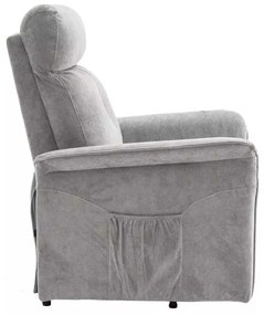 LuxuryForm DESIGN TV kreslo PEGAS s elektrickým polohovaním, masážou a výklopom - světle šedé