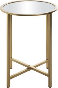 Okrúhly odkladací stolík Lagos 39 cm, zlatý