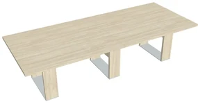 Rokovací stôl Verno+ S 300 x 120 cm, agát / čierna