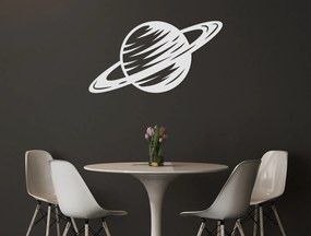 drevko Drevená dekorácia Planéta Saturn Rozmer obrazu: 24 x 44,5 cm, Farba dekorácie: Čierna