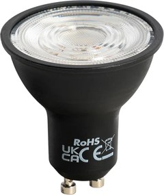 Sada 5 ks GU10 LED svietidlo čierne 7W 610 lm 3000K