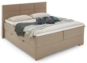 Béžová boxspring posteľ s úložným priestorom 160x200 cm Tambo – Meise Möbel
