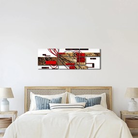 Obraz abstrakcie (s hodinami) (90x30 cm)
