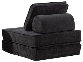 Rozkladacia penová sofa CALMERO - čierna