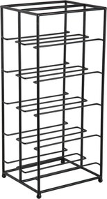 Čierny kovový regál na víno počet fliaš 10 25x57x22,5 cm Dual Floor – PT LIVING
