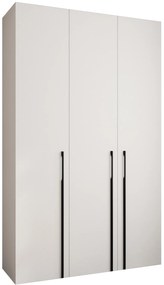 Šatníková skriňa 150 cm Carmela 40-3 (biela + čierna). Akcia -20%. Vlastná spoľahlivá doprava až k Vám domov. 1126609