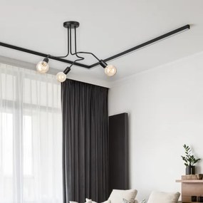 Prisadený luster MATYLDA 3xE27/60W/230V čierna