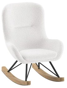 Detské hojdacie kreslo Rocky Mini bouclé biele