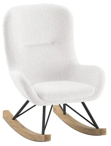 Detské hojdacie kreslo Rocky Mini bouclé biele
