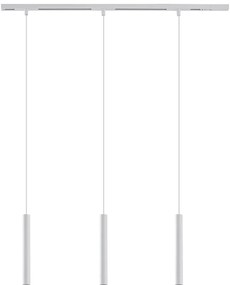 Moderný koľajnicový systém s 3 bielymi závesnými svetlami 1-fázový - Slimline Keno