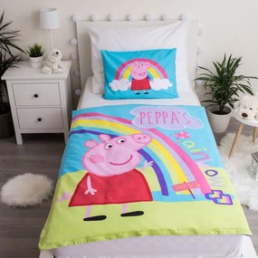 Jerry Fabrics Obliečky do postieľky 100x135 + 40x60 cm - Prasiatko Peppa "PEP016"
