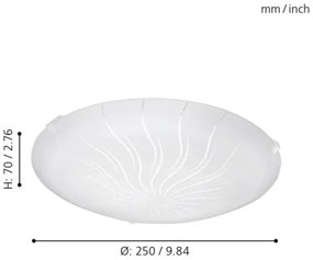 Eglo 96089 - LED stropné svietidlo MARGITTA 1 LED/11W/230V
