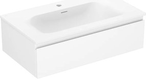 Mexen Orio, kúpeľňová skrinka 80 cm s umývadlom Vela, 1 zásuvka, biela matná, 91A10-08023-1-BF01-W23M01