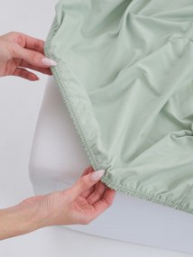 Jersey plachta s elastanom Deluxe 120 × 200 cm – sivozelená