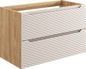 Comad Kúpeľňová skrinka pod umývadlo Ocean Beige 90 béžová/dub olejovaný