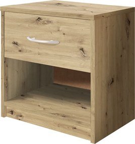 Nočný stolík s 1 zásuvkou Pepe, dub artisan