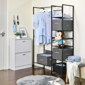 Dekorstudio Sada skladacích organizérov do kúpeľne RYZB03G 3x 40x30x25 cm – sivá
