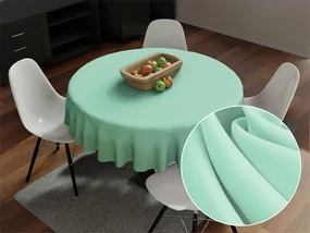 Biante Dekoračný okrúhly obrus Rongo RG-019 Mintový Ø 120 cm
