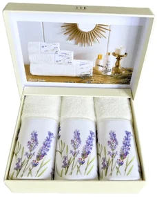Soft Cotton Malé uteráky LAVENDER GARDEN 32x50 cm, 3 ks