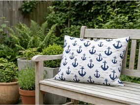 Bavlnená obliečka na vankúš NAVYSTA POLY 50x70 cm, modro-biela