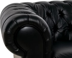 Kožené kreslo CHESTERFIELD, sivá (Rimini)