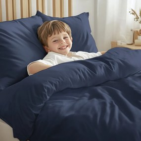 Detské bavlnené posteľné obliečky do postieľky Moni MO-070 Námornícka modrá Do postieľky 90x140 a 40x60 cm