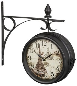 Staničné hodiny obojstranné Paris RD39584 čierna, 22cm