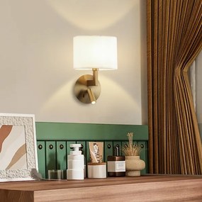 Brilagi - LED Nástenná lampa DAYA 1xE14/40W/230V + LED/3W krémová/zlatá