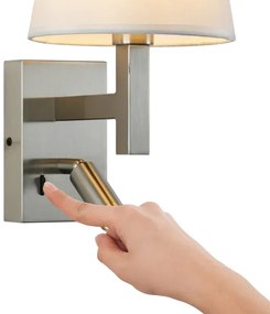 Brilagi - LED Nástenná lampa DEYA 1xE14/40W/230V + LED/3W biela/matný chróm