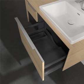 VILLEROY &amp; BOCH Subway 3.0 závesná skrinka pod umývadlo (umývadlo vpravo), 2 zásuvky + regálový prvok, 1001 x 516 x 422,5 mm, Nordic Oak, C57100VJ