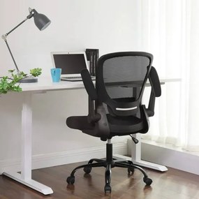 SONGMICS kancelárska stolička, ergonomická počítačová stolička, čierna