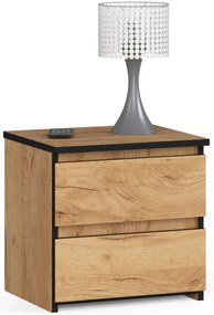 Nočný stolík Cleania CL2 (dub craft). Akcia -25%. Vlastná spoľahlivá doprava až k Vám domov. 1128592