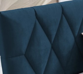 Posteľ Reve 160x200 cm, námornícka modrá látka