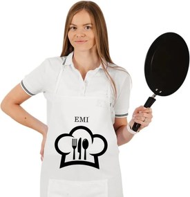 Kuchynská zástera Chef EMI, biela