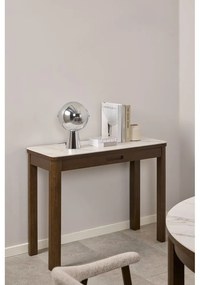 Béžový/tmavohnedý konzolový stolík s keramickou doskou 40x100 cm Southampton – Actona