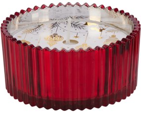 Vianočná sviečka v skle červená, 150 g, 10 x 5 cm