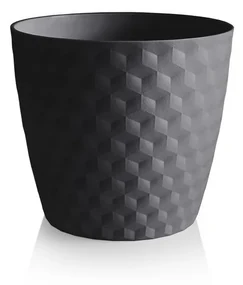 Ruby matt recyklovaný kvetináč 36 cm, antracit, 36 cm