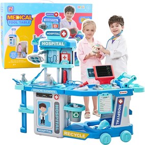 LEAN Toys Doktorská nemocničná súprava v kufríku 2v1 Svetlá Zvuky Zvuky Príslušenstvo
