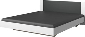 Posteľ s nočnými stolíkmi Nora 160x200 cm, biela/grafitová