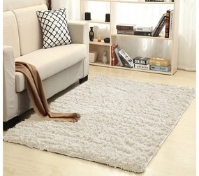 TZ Béžový obdĺžnikový shaggy koberec Lana Rozmer: 200x200